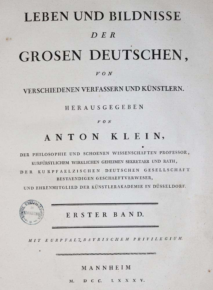 Große Abbildung Nr.1: 138-2330 Klein,A. (Hrsg.).: (Deutschland, Portrait)