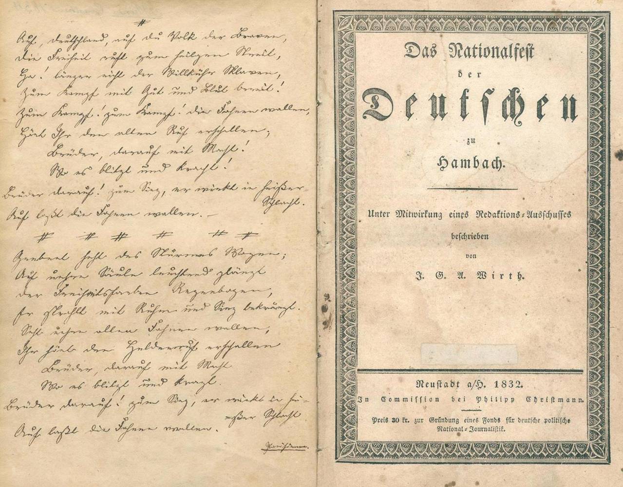 Große Abbildung Nr.1: 138-2342 Wirth,J.G.A.: (Deutschland, Revolution 1848/49 - Vormärz - Politik)