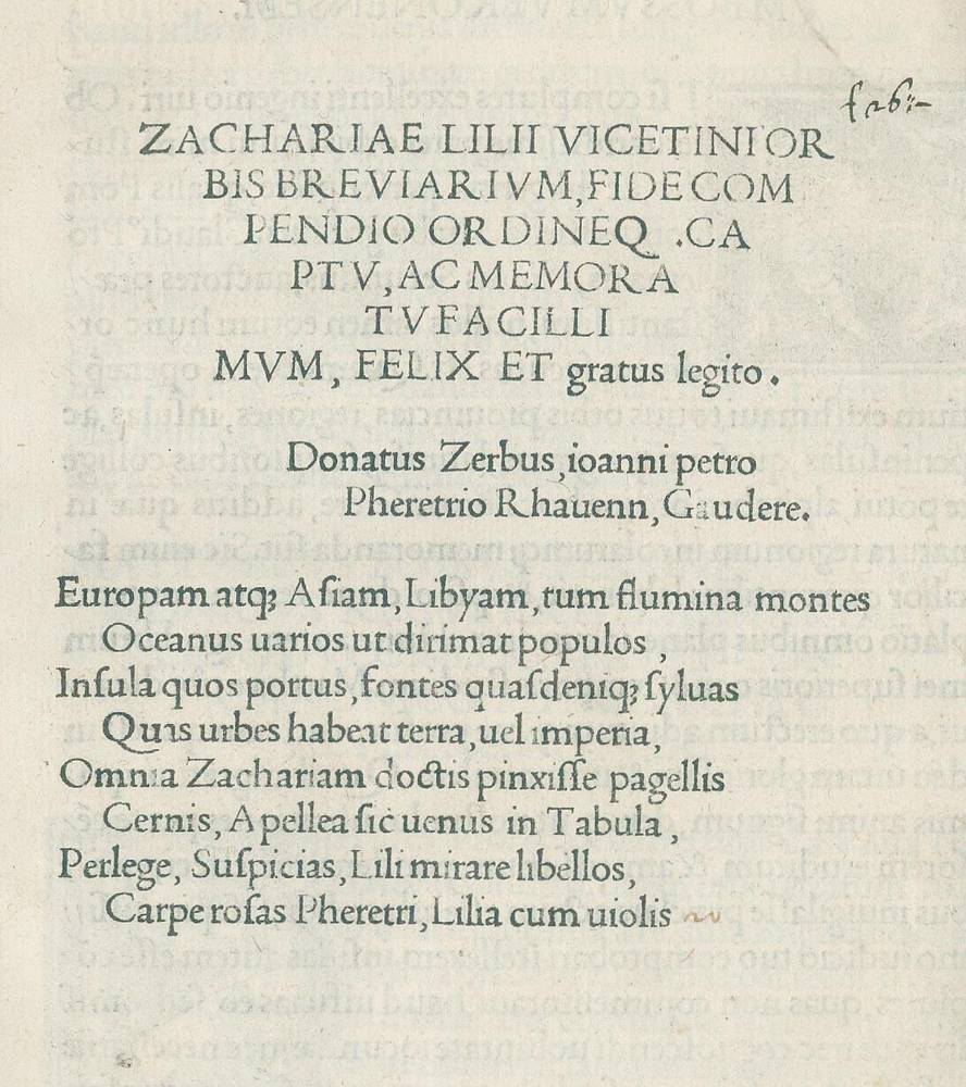 Große Abbildung Nr.3: 138-236 Lilius, Zacharias, Bischof von Sebaste.: (Alte Drucke, Handschriften und Theologie)