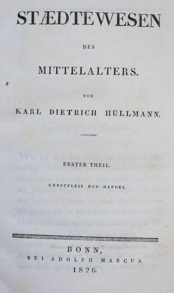 Große Abbildung Nr.1: 138-2374 Hüllmann,K.D.: (Deutschland, Städtewesen, Mittelalter)