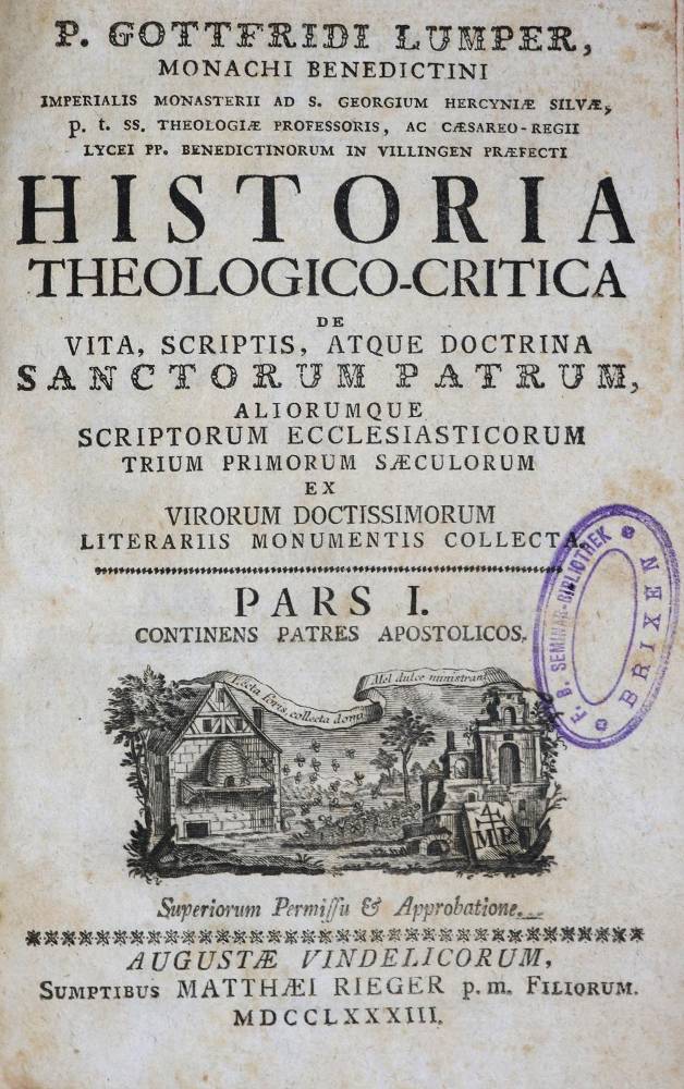 Große Abbildung Nr.1: 138-238 Lumper,G.: (Alte Drucke, Handschriften und Theologie)