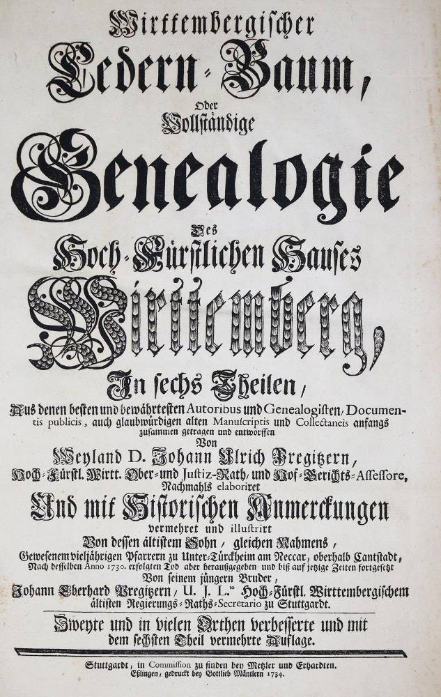 Große Abbildung Nr.1: 138-2392 Pregitzer,J.U.: (Deutschland, Württemberg)