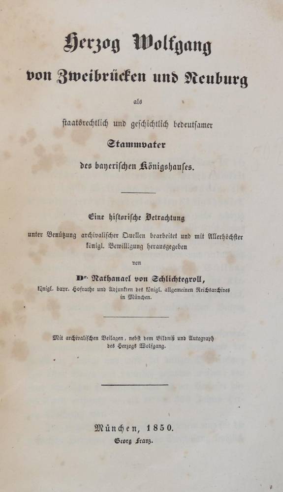 Große Abbildung Nr.1: 138-2397 Schlichtegroll,N.v.: (Deutschland, Zweibrücken)