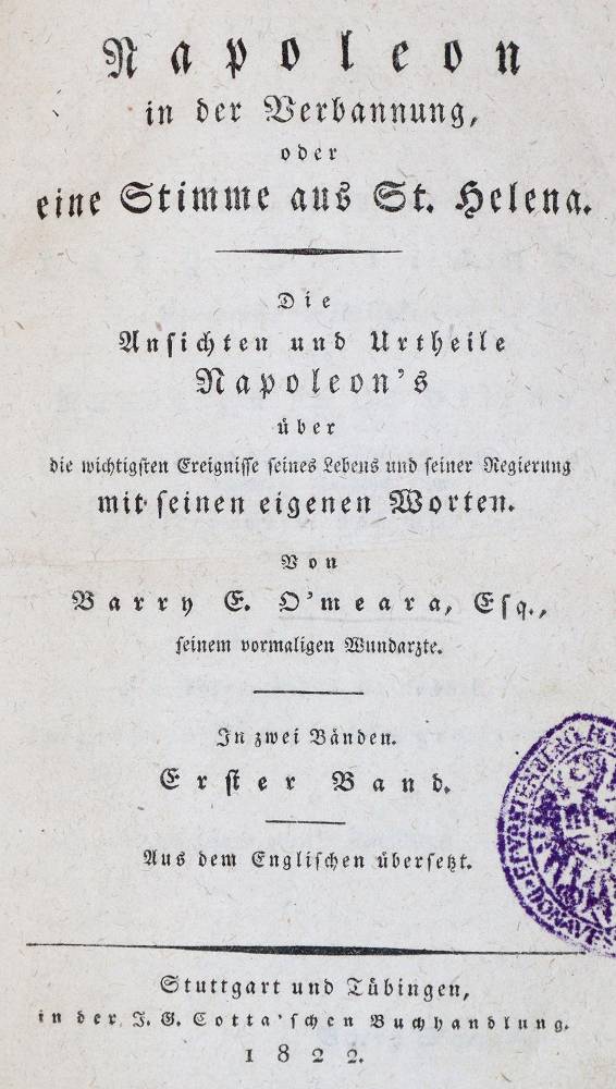 Große Abbildung Nr.1: 138-2414 O'Meara,B.E.: (Frankreich, Napoleon)