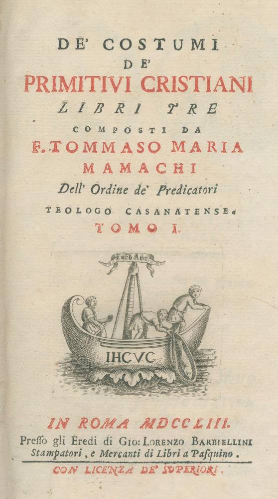 Große Abbildung Nr.1: 138-245 Mamachi,T.M.: (Alte Drucke, Handschriften und Theologie)