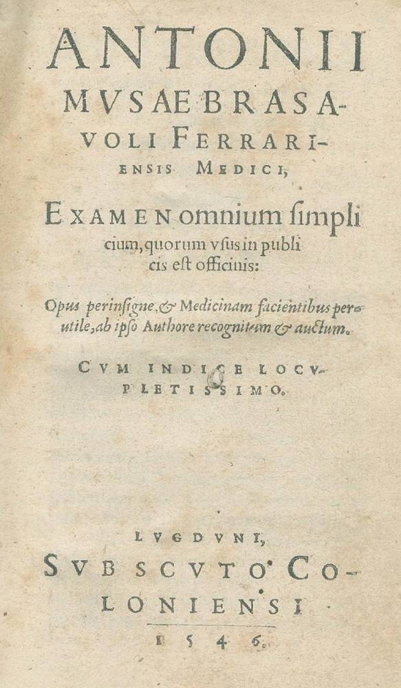Große Abbildung Nr.1: 138-252 Brasavola,A.M.: (Medizin)