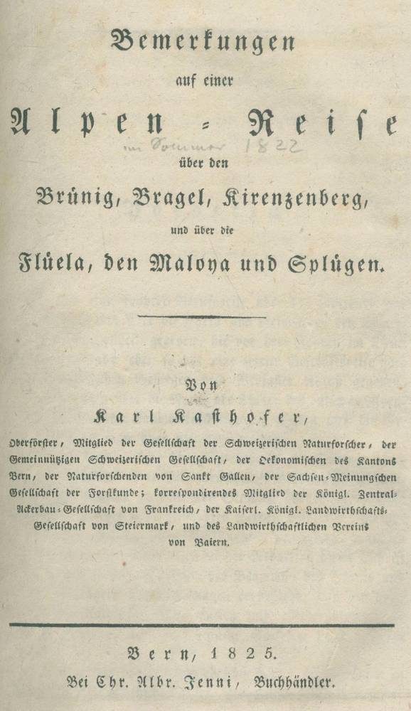 Große Abbildung Nr.2: 138-2551 Kasthofer,K.: (Verschiedene Länder - Geschichte, Alpen und Alpinismus)