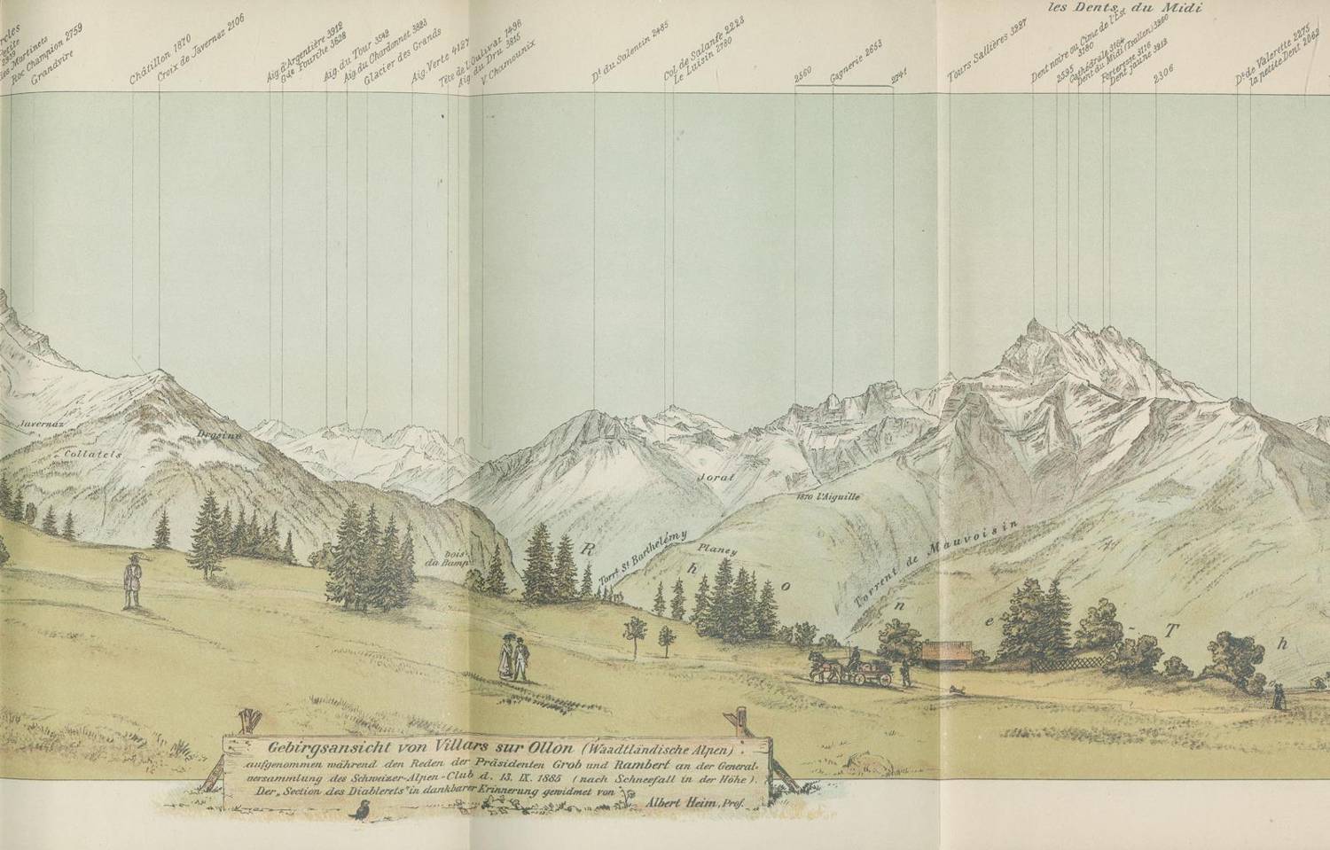 Große Abbildung Nr.2: 138-2561 Beilagen: (Verschiedene Länder - Geschichte, Alpen und Alpinismus, Schweizer Alpenclub)
