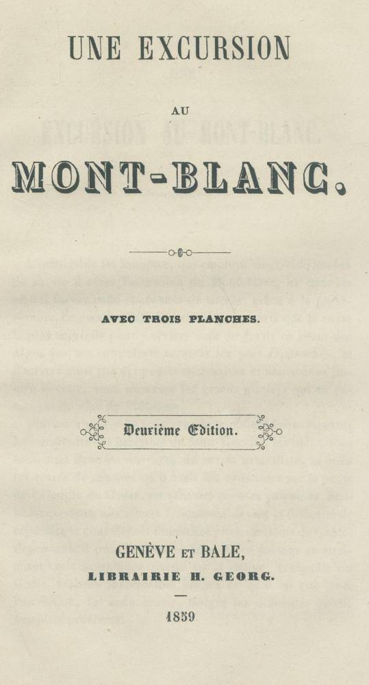 Große Abbildung Nr.1: 138-2567 Une excursion au Mont-Blanc.: (Verschiedene Länder - Geschichte, Alpen und Alpinismus)