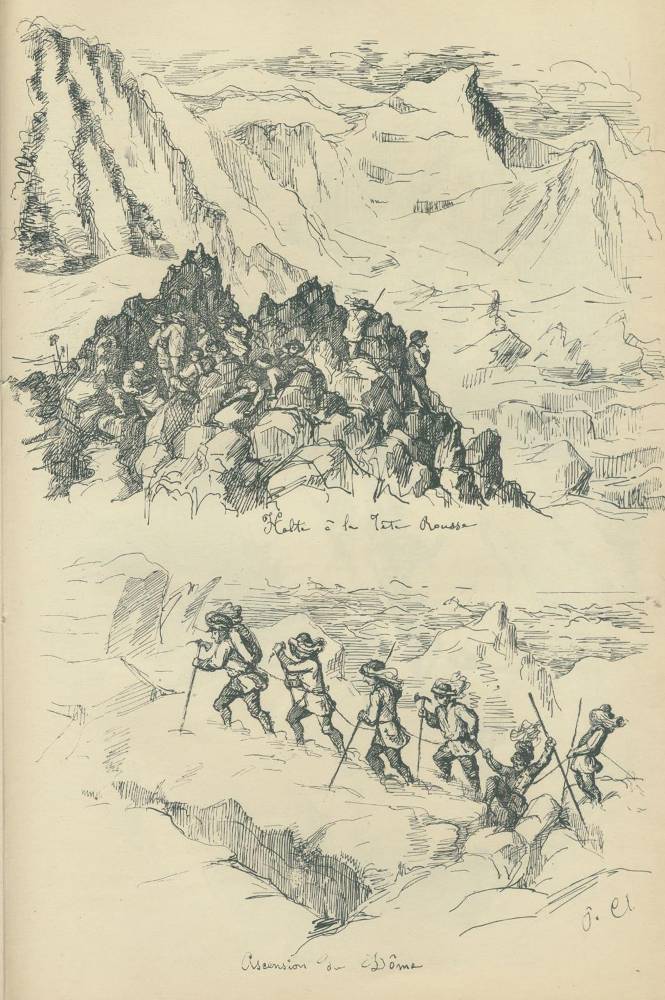 Große Abbildung Nr.2: 138-2567 Une excursion au Mont-Blanc.: (Verschiedene Länder - Geschichte, Alpen und Alpinismus)