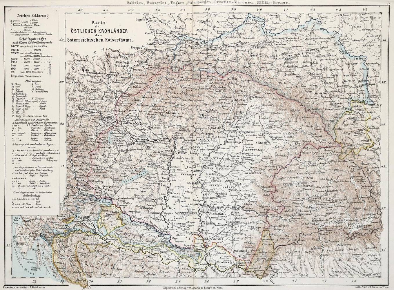 Große Abbildung Nr.1: 138-2590 Steinhauser,A.: (Verschiedene Länder - Geschichte, Atlanten)