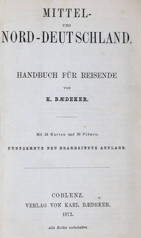 Große Abbildung Nr.2: 138-2596 Mittel- und Nord-Deutschland.: (Verschiedene Länder - Geschichte, Baedeker)