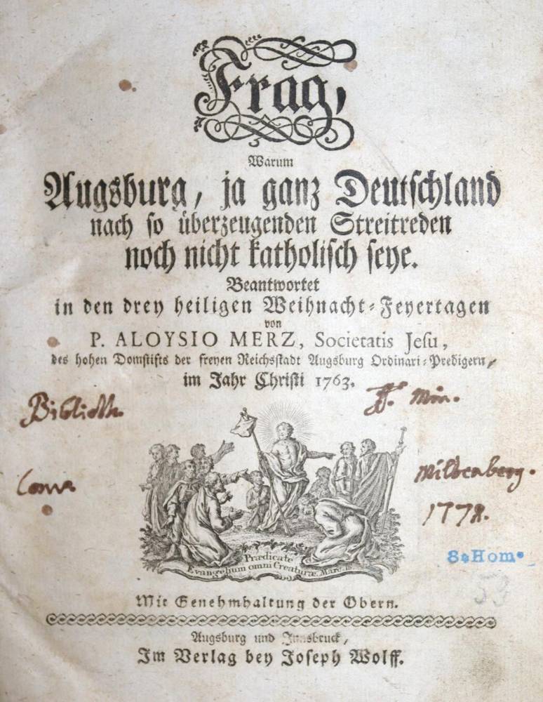 Große Abbildung Nr.1: 138-260 Merz,A.: (Alte Drucke, Handschriften und Theologie)