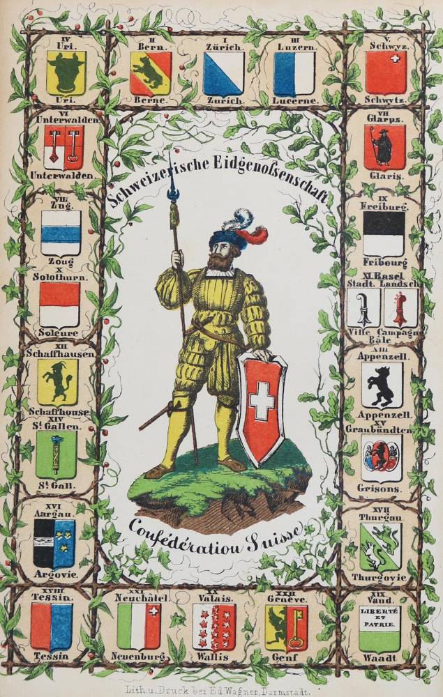 Große Abbildung Nr.1: 138-2600 Schweiz, Die,: (Verschiedene Länder - Geschichte, Baedeker)