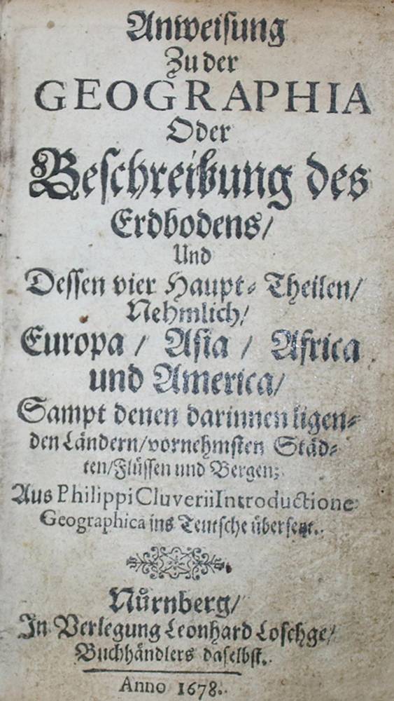 Große Abbildung Nr.1: 138-2619 Cluver,P.: (Verschiedene Länder - Geschichte)