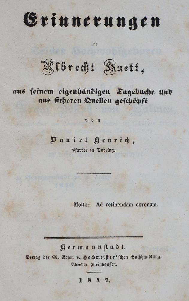 Große Abbildung Nr.2: 138-2699 Heinrich,D.: (Verschiedene Länder - Geschichte, Rumänien, Siebenbürgen)
