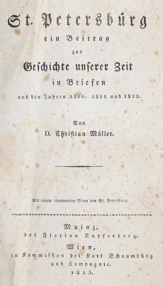 Große Abbildung Nr.2: 138-2708 Müller,Chr.: (Verschiedene Länder - Geschichte, Russland, St.Petersburg)
