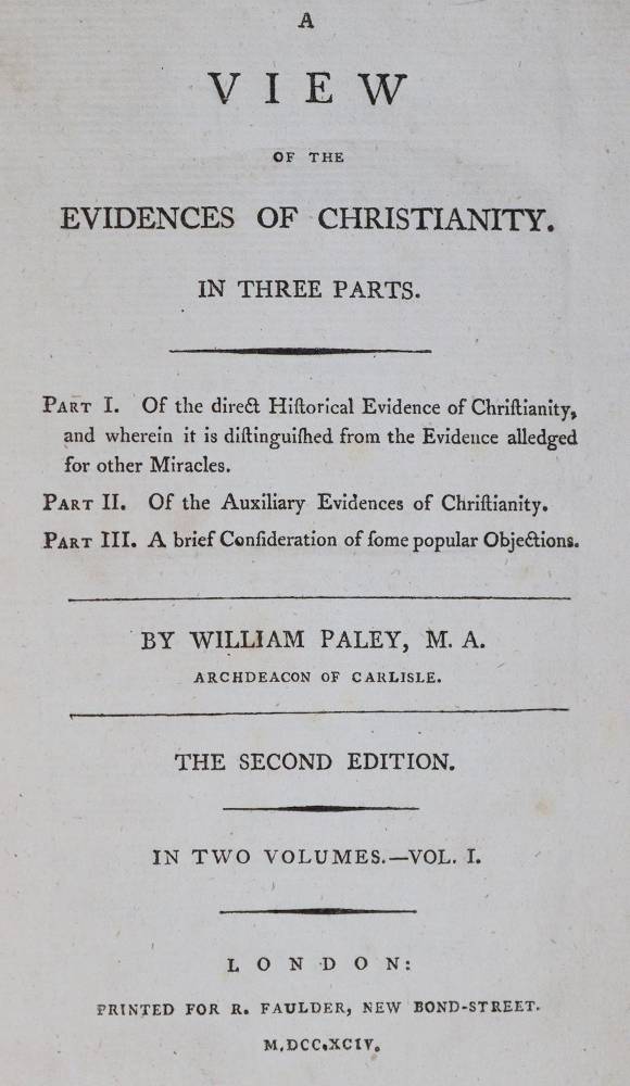 Große Abbildung Nr.1: 138-274 Paley,W.: (Alte Drucke, Handschriften und Theologie)
