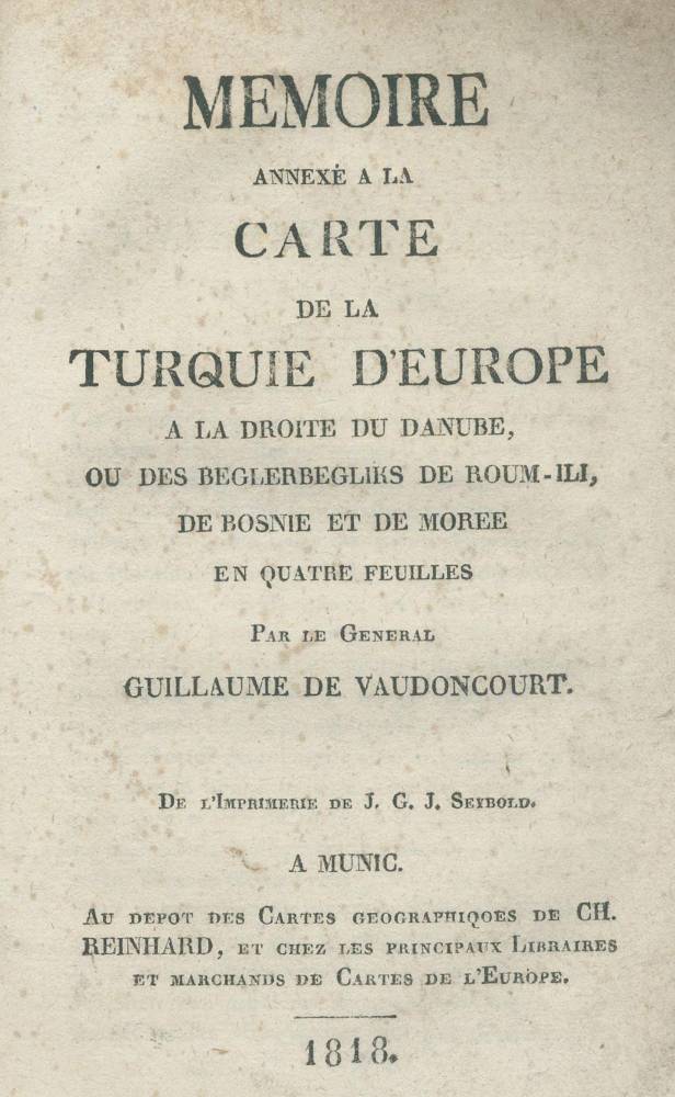 Große Abbildung Nr.1: 138-2745 Guillaume de Vaudoncourt (Frédéric).: (Verschiedene Länder - Geschichte, Türkei)