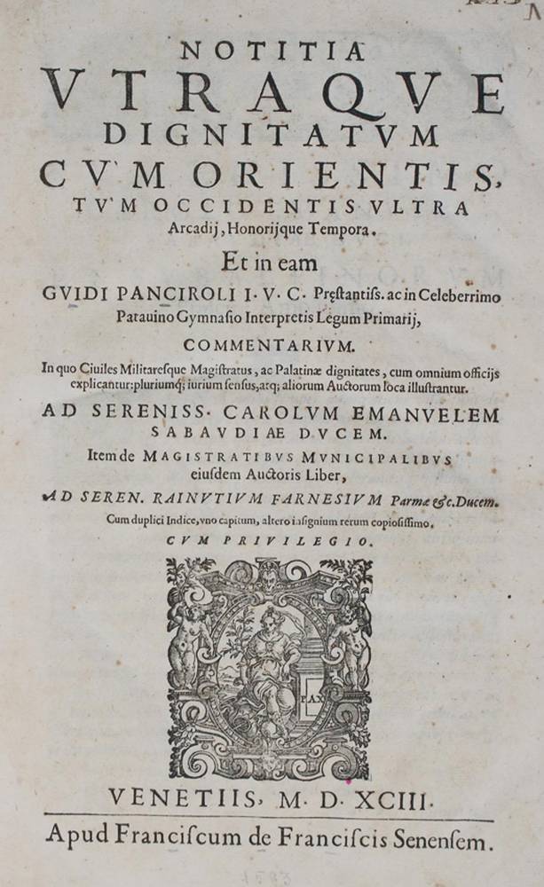 Große Abbildung Nr.1: 138-275 Panciroli,G. (Hrsg.).: (Alte Drucke, Handschriften und Theologie)