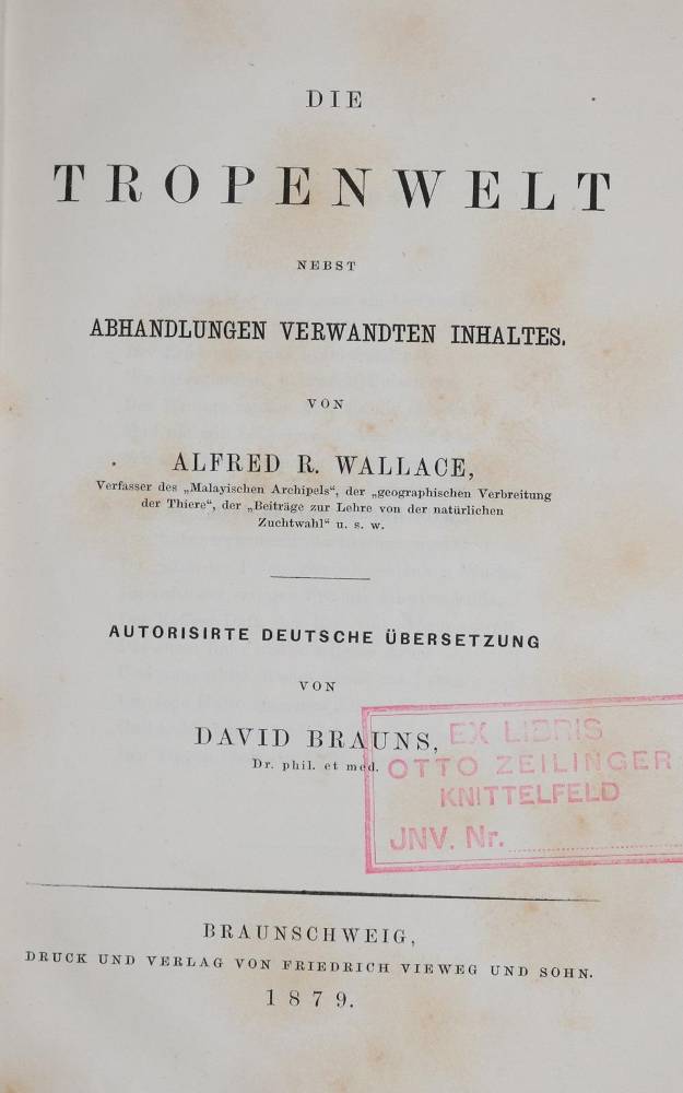 Große Abbildung Nr.1: 138-2755 Wallace,A.R.: (Verschiedene Länder - Geschichte)