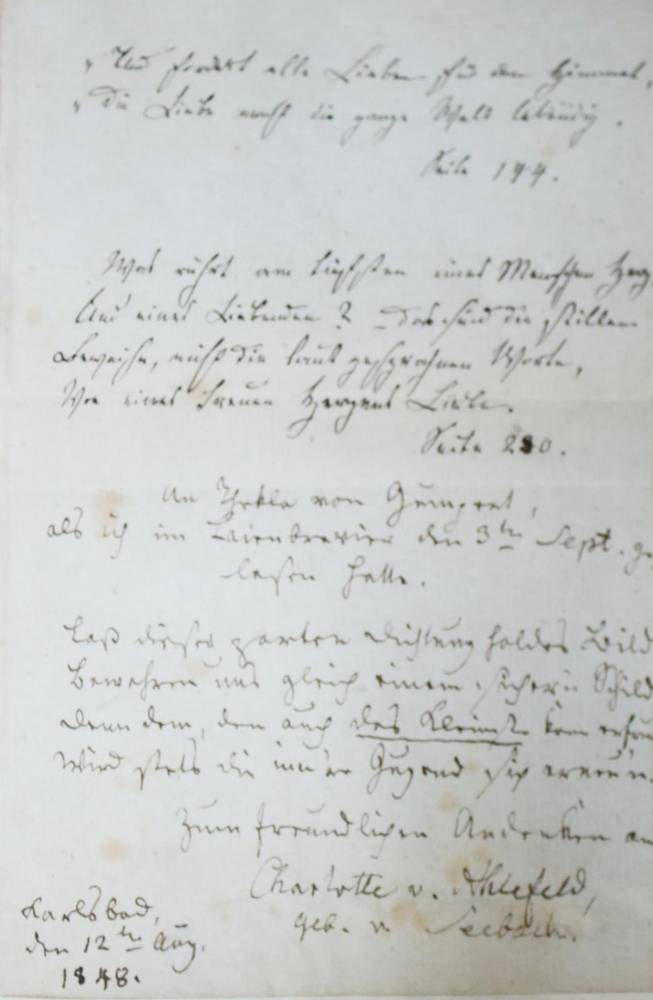 Große Abbildung Nr.2: 138-2758 Ahlefeld, Charlotte von,: (Autographen)