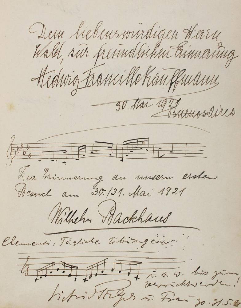 Große Abbildung Nr.1: 138-2759 Backhaus Wilhelm,: (Autographen)