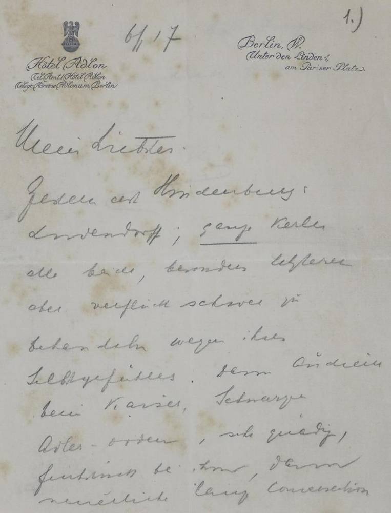 Große Abbildung Nr.1: 138-2762 Czernin, Ottokar Graf,: (Autographen)