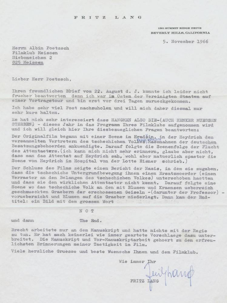 Große Abbildung Nr.1: 138-2767 Lang, Fritz (eig. Friedrich Christian Anton),: (Film - Theater - Tanz)