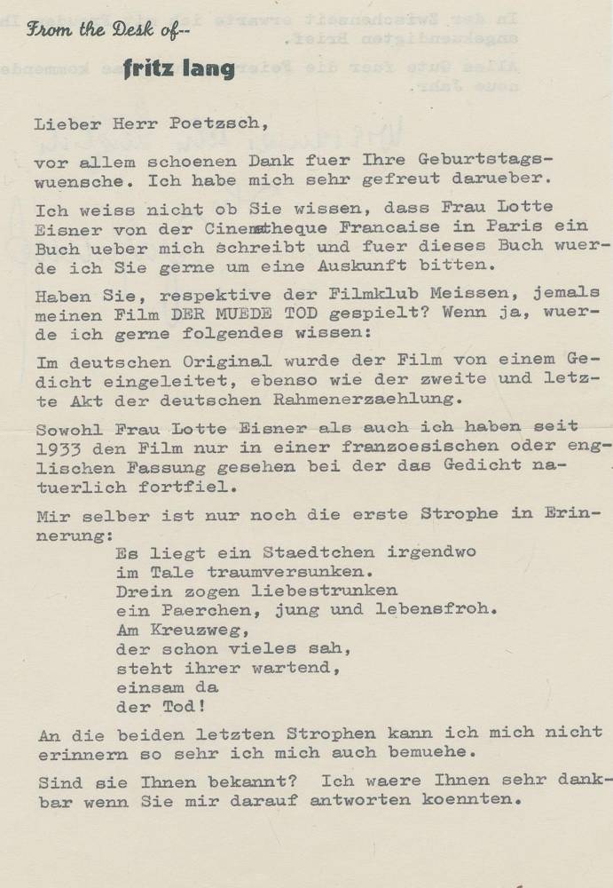 Große Abbildung Nr.1: 138-2768 Lang, Fritz (eig. Friedrich Christian Anton),: (Film - Theater - Tanz)