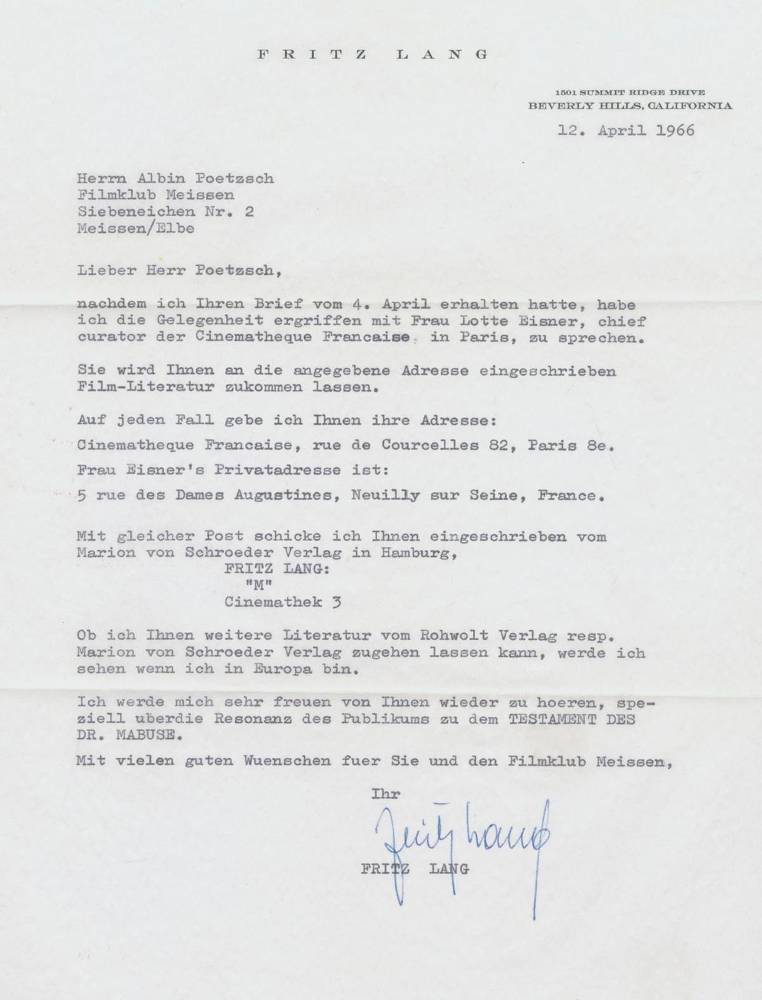Große Abbildung Nr.1: 138-2771 Lang, Fritz (eig. Friedrich Christian Anton),: (Film - Theater - Tanz)