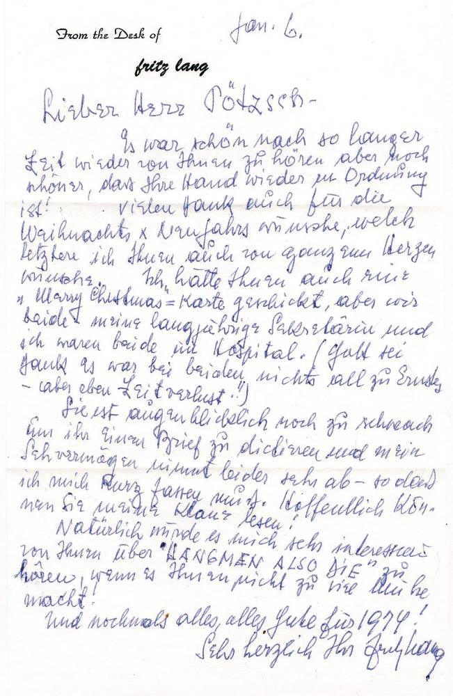 Große Abbildung Nr.1: 138-2774 Lang, Fritz (eig. Friedrich Christian Anton),: (Film - Theater - Tanz)