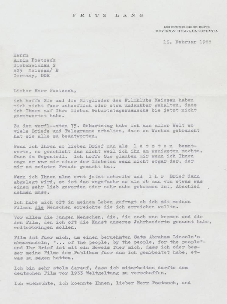 Große Abbildung Nr.1: 138-2775 Lang, Fritz (eig. Friedrich Christian Anton),: (Film - Theater - Tanz)