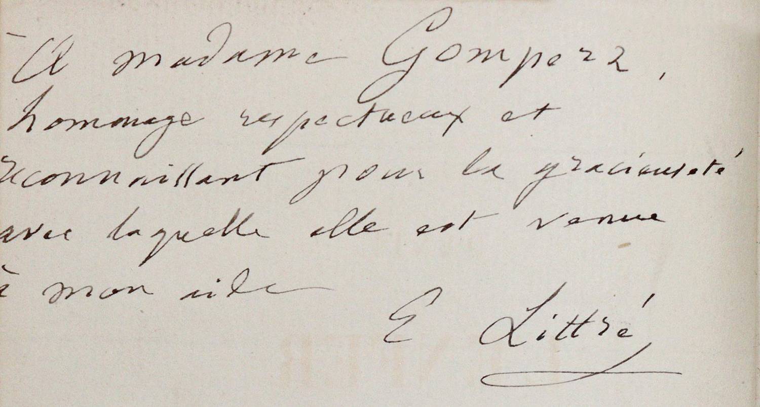 Große Abbildung Nr.2: 138-2780 Littre, Emile,: (Autographen)