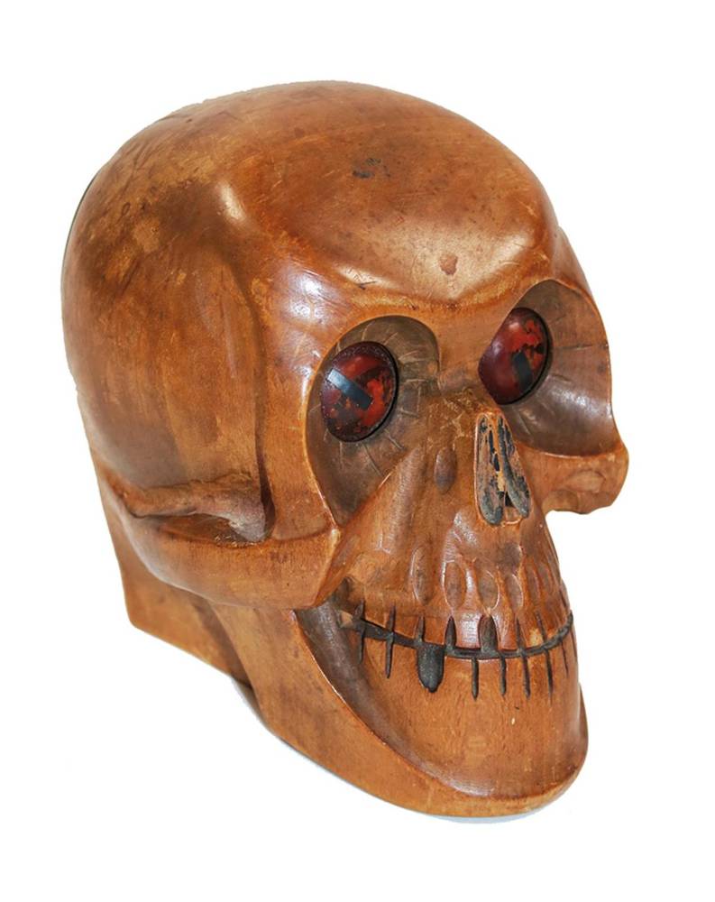 Große Abbildung Nr.2: 138-2830 Totenkopf Tischuhr.: (Varia, Memento Mori)