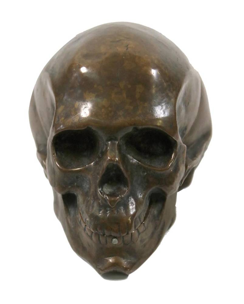 Große Abbildung Nr.1: 138-2831 Totenkopfuhr Bronze.: (Varia, Memento Mori)