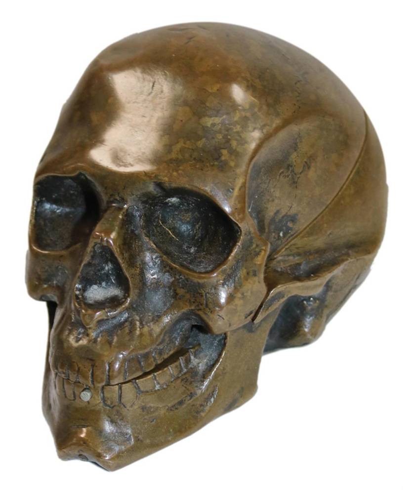 Große Abbildung Nr.2: 138-2831 Totenkopfuhr Bronze.: (Varia, Memento Mori)
