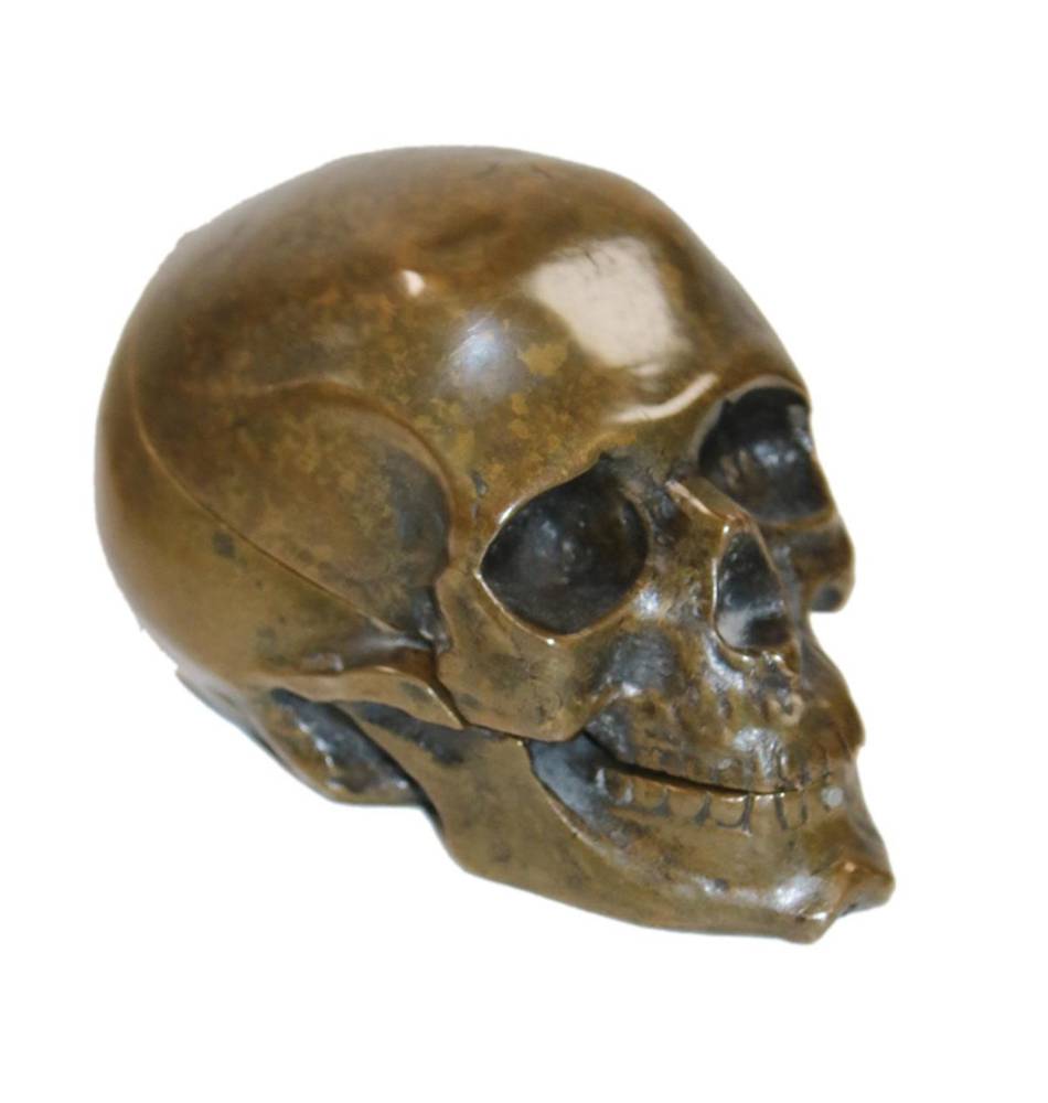 Große Abbildung Nr.3: 138-2831 Totenkopfuhr Bronze.: (Varia, Memento Mori)