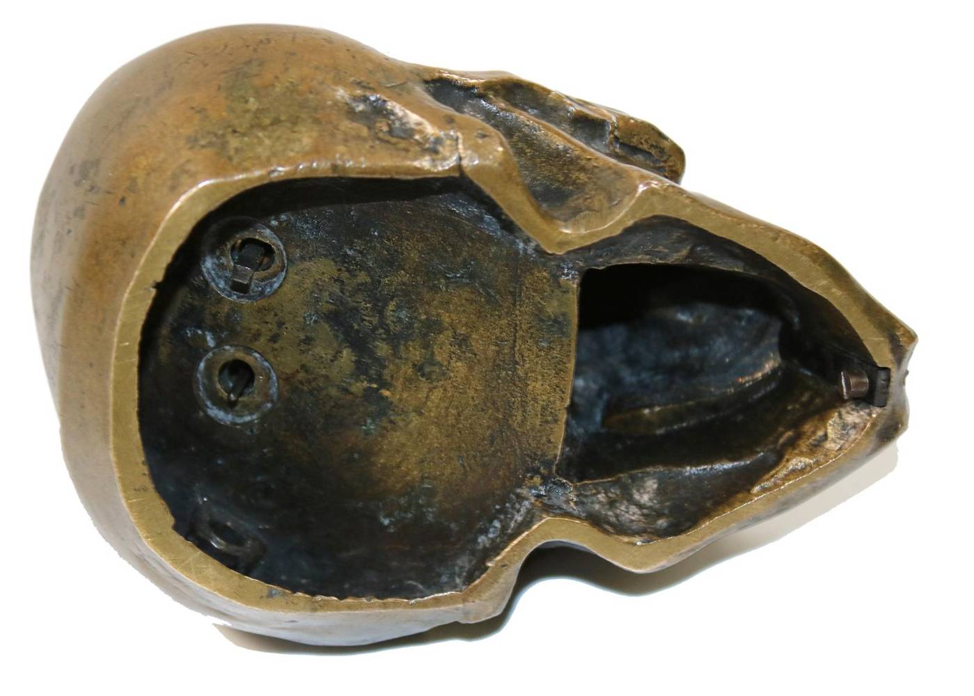 Große Abbildung Nr.4: 138-2831 Totenkopfuhr Bronze.: (Varia, Memento Mori)