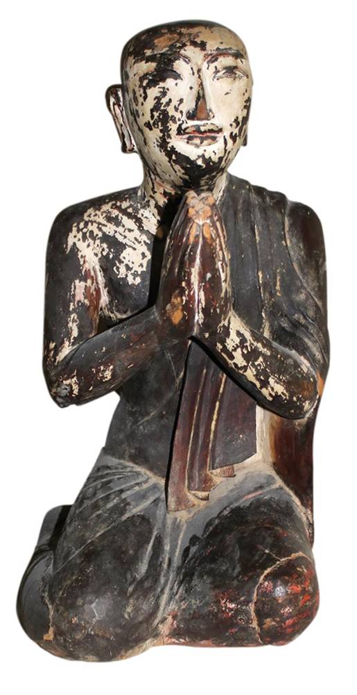 Große Abbildung Nr.1: 138-2869 Betender Mönch.: (Asiatika)