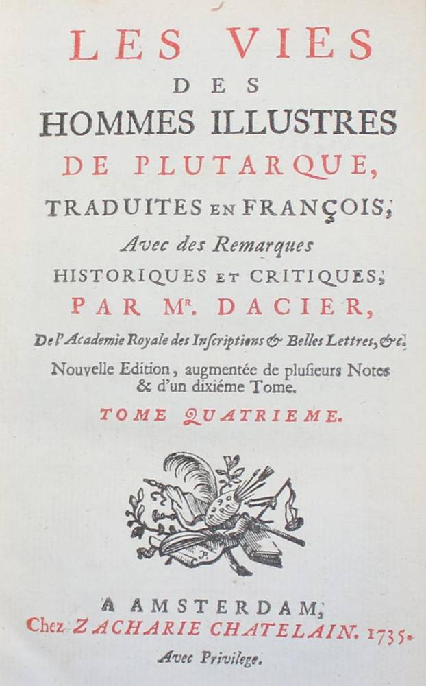 Große Abbildung Nr.1: 138-290 Plutarch.: (Alte Drucke, Handschriften und Theologie)