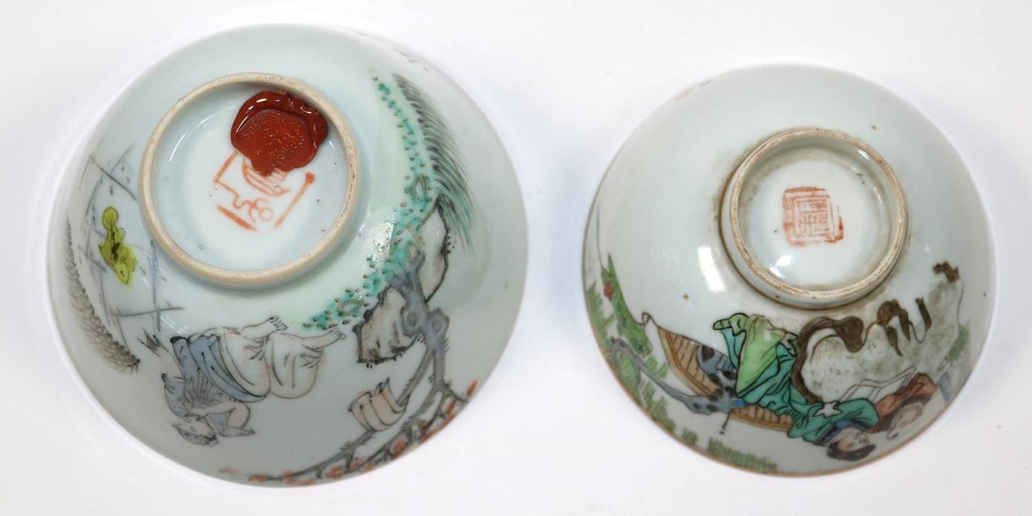 Große Abbildung Nr.3: 138-2906 Paar Bowls China: (Asiatika, Porzellan u. Keramik)