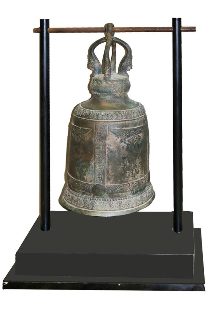 Große Abbildung Nr.1: 138-2921 Tempelglocke Bronze: (Asiatika, Ritualgegenstände)