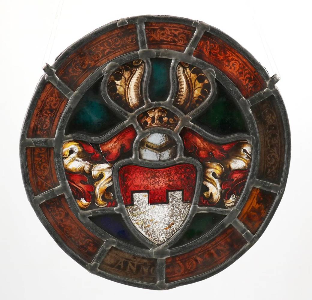 Große Abbildung Nr.1: 138-2955 Wappen Bleiverglasung.: (Glas)