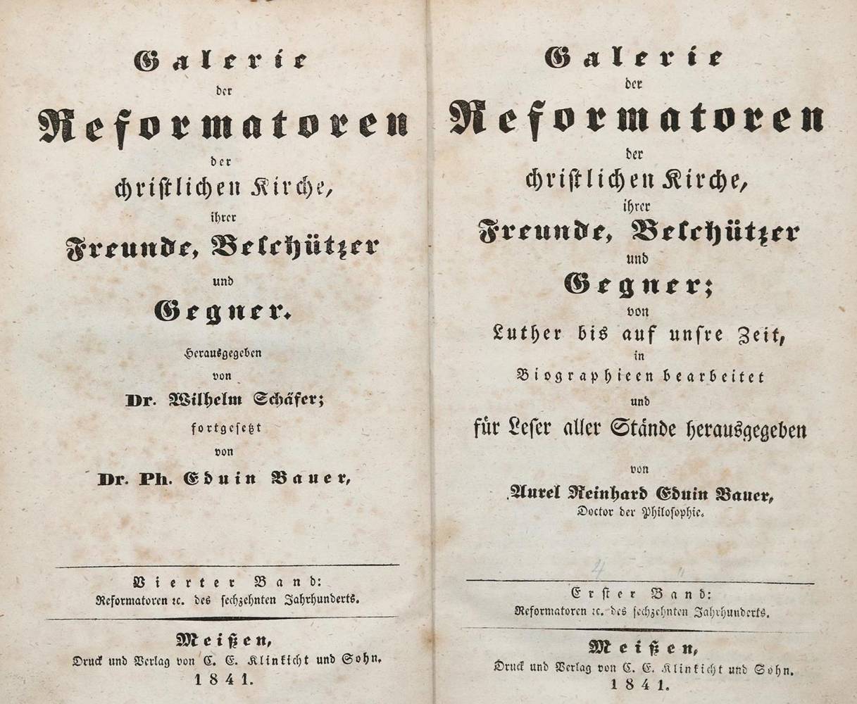 Große Abbildung Nr.1: 138-299 Schäfer,W. u. A.R.E.Bauer.: (Reformation)