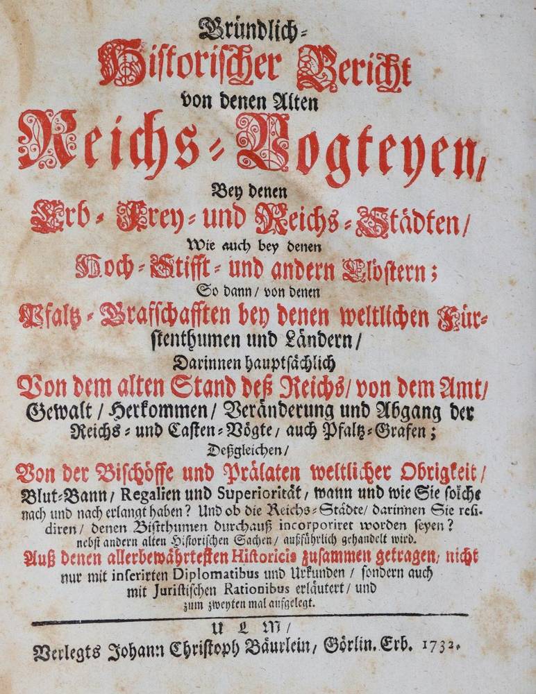 Große Abbildung Nr.1: 138-301 (Heider,D.).: (Reichsvogteienstreit)