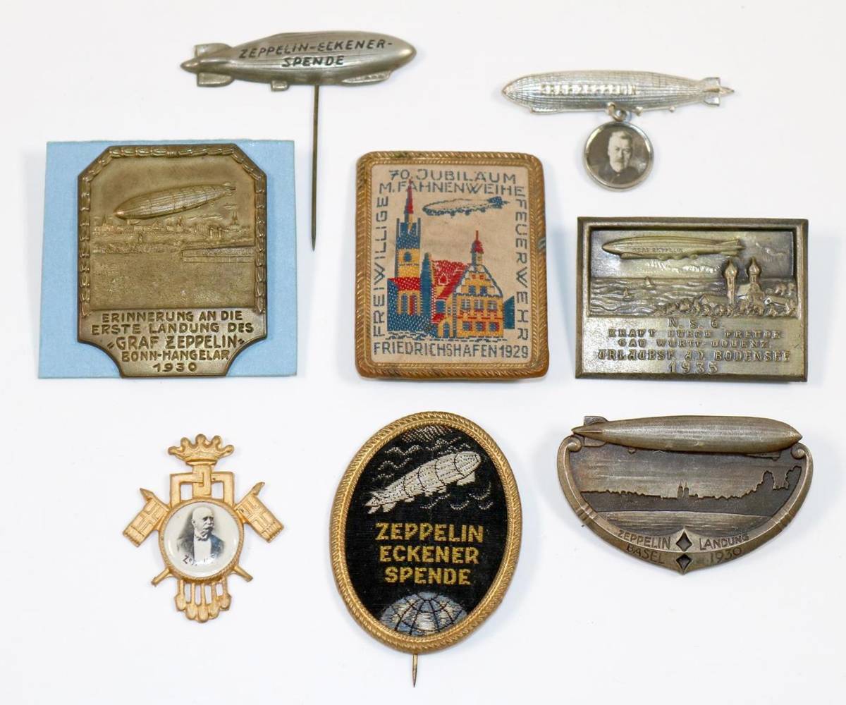 Große Abbildung Nr.1: 138-3035 Anstecker Zeppelin.: (Münzen und Medaillen, Zeppelin)