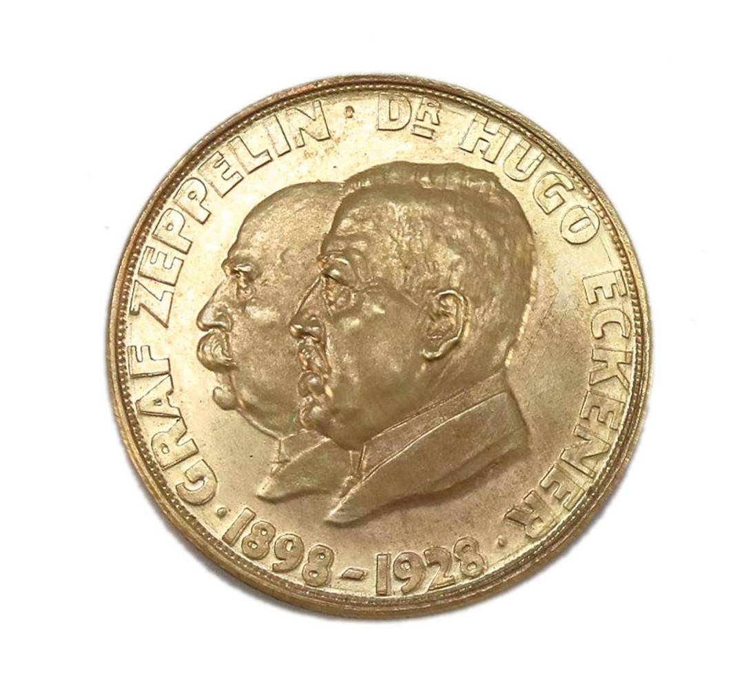 Große Abbildung Nr.2: 138-3052 Goldmedaille Zeppelin: (Münzen und Medaillen, Zeppelin)