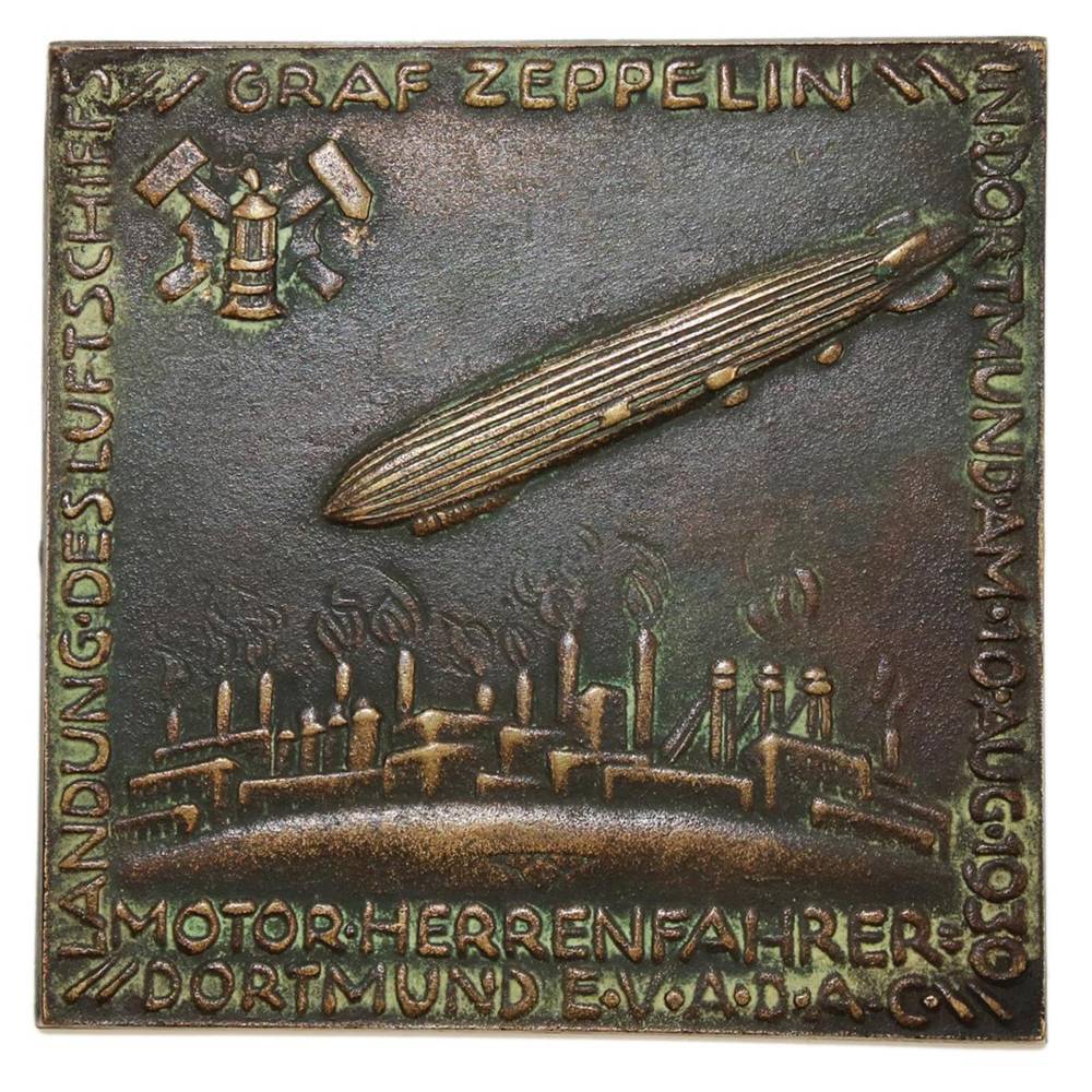 Große Abbildung Nr.1: 138-3061 Plakette ADAC: (Münzen und Medaillen, Zeppelin)