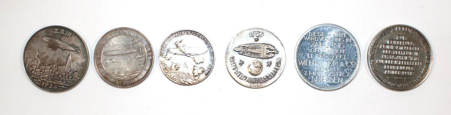 Große Abbildung Nr.2: 138-3065 Silbermedaillen.: (Münzen und Medaillen, Zeppelin)